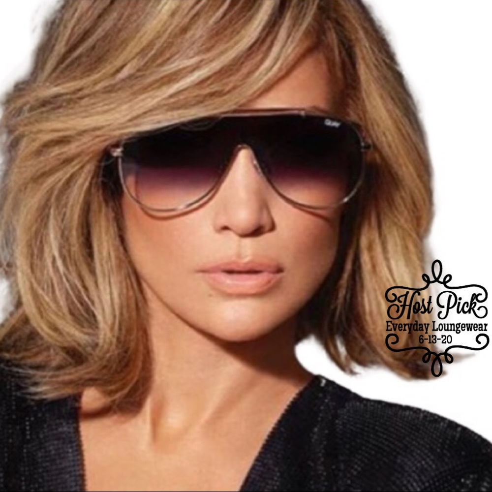 QUAY X J.Lo El Dinero Sunglasses Shield Aviator